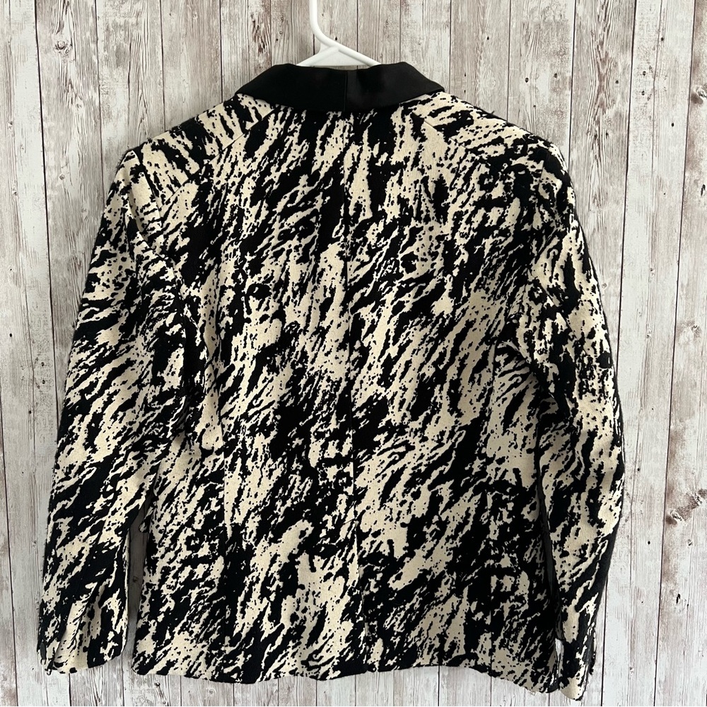 rag & bone Harper Tuxedo Black Cream Blazer Marble Cocktail Dressy Abstract 4 - Picture 2 of 5